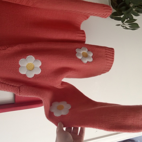 SHEIN Knitted Sweater Flower Print Ladies Clothes - Picture 3 of 7